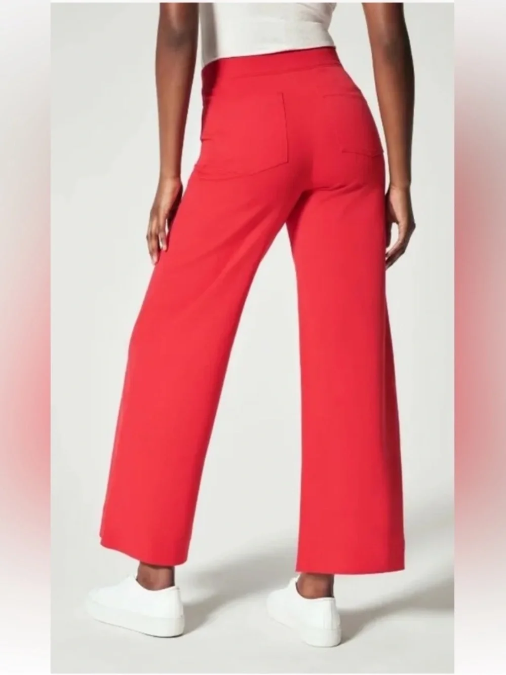 SPANX Red Wide Leg Pants - Picture 3 of 8